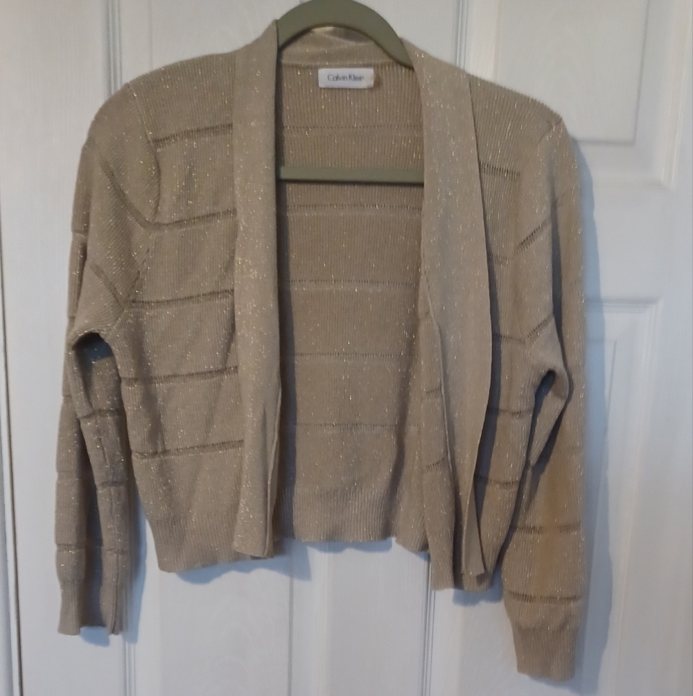 Calvin Klein Metallic Shrug